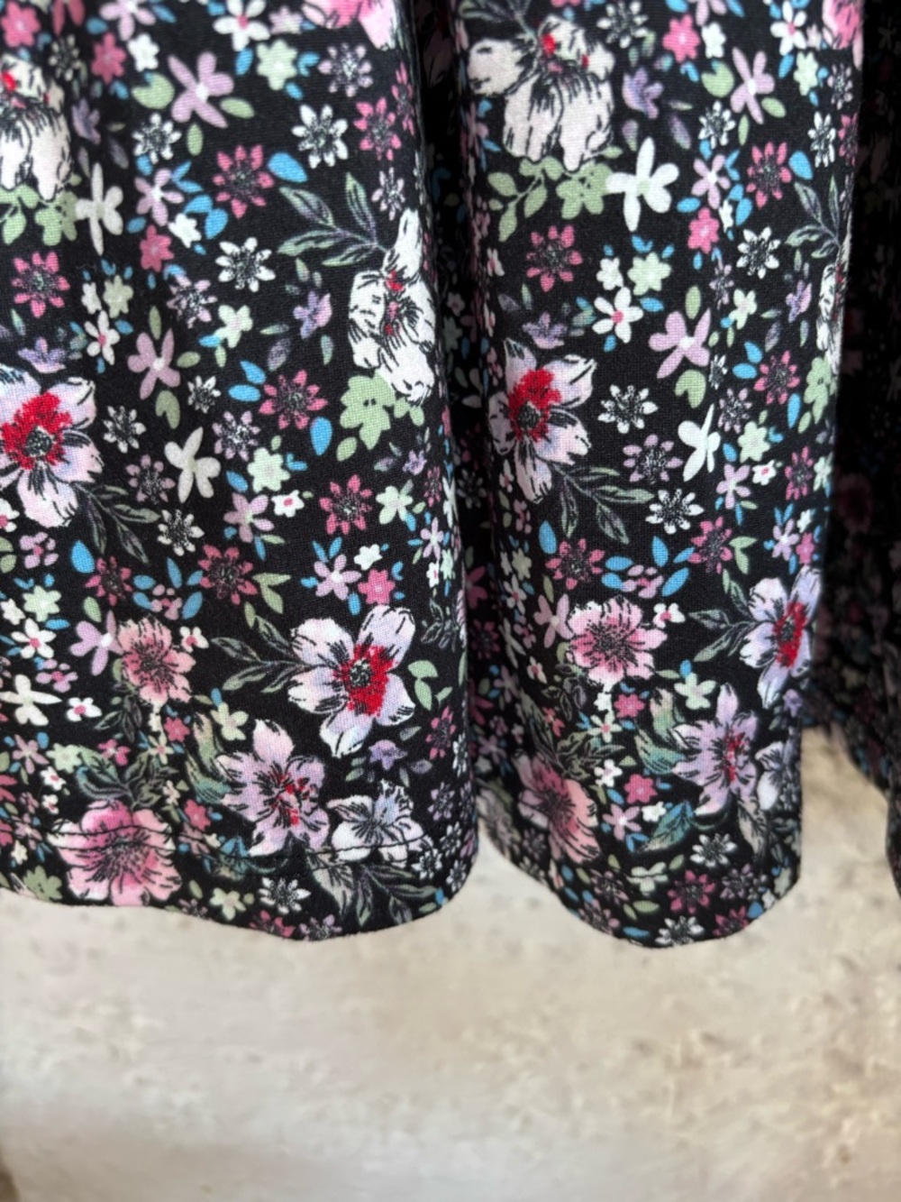 SO Black Floral Spaghetti-Strap Maxi Dress with Pink Accents - Picture 9 of 12
